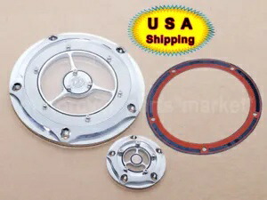 5穴ダービーカバー&ポイントカバー ハーレーダイナ ロードキング ファットボーイ FLD FLHR US用 5 Hole Derby Cover & Points Covers For Harley Dyna Road King Fat Boy FLD FLHR US 【並行輸入品】