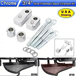 ドライバーフロアボード 3/4 インチスペーサー延長キット Harley Electra Street Glide FLTR 用 Driver Floorboard 3/4\