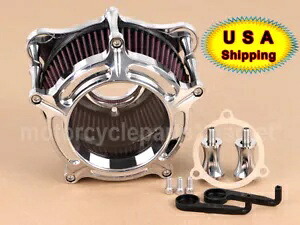 ハーレーツーリングロードグライドソフテイル用クロームクリアエアクリーナーインテークフィルター Chrome Clear Air Cleaner Intake Filter For Harley Touring Road Glide Softail 【並行輸入品】
