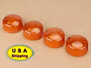 4 個アンバーターンシグナルレンズカバーハーレーダイナスポーツスターローライダー FXDL に適合 4 Pcs Amber Turn Signal Lens Covers Fit for Harley Dyna Sportster Low Rider FXDL 【並行輸入品】
