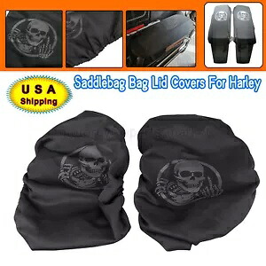 ハーレー ツーリング エレクトラ ストリート グライド FLHX FLTR 用防塵サドルバッグ蓋カバー Dustproof Saddlebag Lid Covers for Harley Touring Electra Street Glide FLHX FLTR 【並行輸入品】