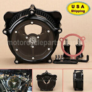 ブラック RSD クリア エア クリーナー インテーク フィルター システム ハーレー ロード ストリート グライド US 用 Black RSD Clear Air Cleaner Intake Filter System for Harley Road Street Glide US 【並行輸入品】