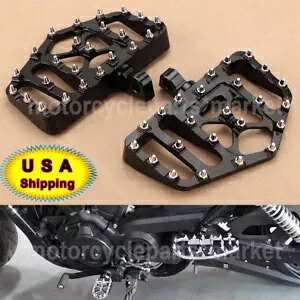MX スタイルフロアボードフットボードフットレストハーレーダイナスポーツスターロードワイドグライド用 MX Style Floorboard Footboard Footrest For Harley Dyna Sportster Road Wide Glide 【並行輸入品】