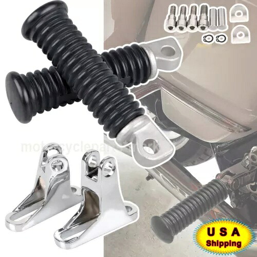 オートバイ後部乗客フットペグマウントブラケットハーレーツーリングロードキング用 Motorcycle Rear Passenger Foot Pegs Mount Bracket For Harley Touring Road King 【並行輸入品】