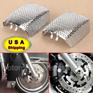 US クローム プレート キャリパー スクリーン インサート ハーレー ツーリング エレクトラ ロード グライド CVO 用 US Chrome Plate Caliper Screen Inserts For Harley Touring Electra Road Glide CVO 【並行輸入品】