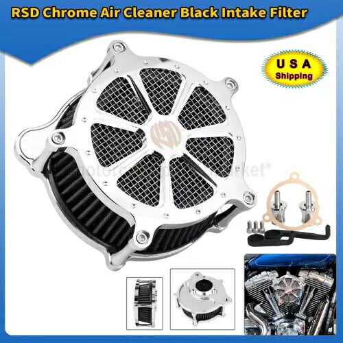 クロームエアクリーナーインテークフィルターハーレーロードキンググライドソフテイルファットボブFLHX用 Chrome Air Cleaner Intake Filter For Harley Road King Glide Softail Fat Bob FLHX 【並行輸入品】