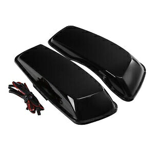 ビビッドブラックハードサドルバッグ蓋はハーレーツーリングストリートグライド2014-2023に適合 Vivid Black Hard Saddlebags Lids Fit For Harley Touring Street Glide 2014-2023 【並行輸入品】