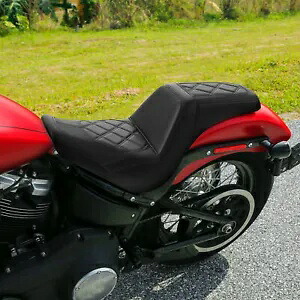 ブラック運転席助手席ハーレーソフテイルストリートボブFXBB FXST 18-24に適合 Black Driver Passenger Seat Fit For Harley Softail Street Bob FXBB FXST 18-24 【並行輸入品】