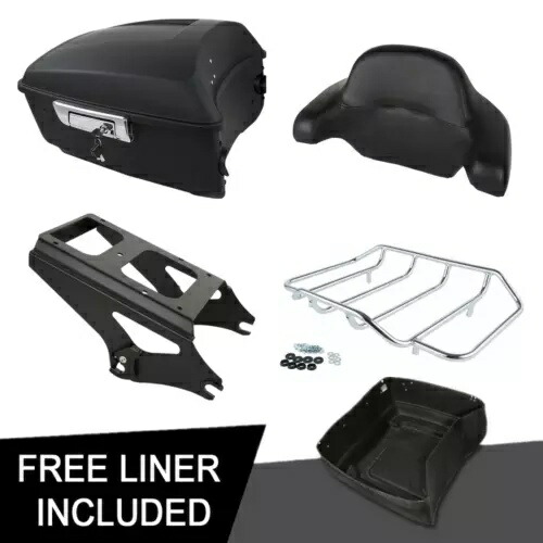 マットキングパック トランクパッド + ブラックマウント ハーレーツアーパック ロードグライド 09-13 に適合 Matte King Pack Trunk Pad + Black Mount Fit For Harley Tour Pak Road Glide 09-13 【並行輸入品】