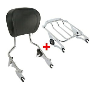 シーシーバー バックレスト & 荷物ラック ハーレー ロード グライド キング 2009-2023 19 に適合 Sissy Bar Backrest & Luggage Rack Fit For Harley Road Glide King 2009-2023 19 【並行輸入品】