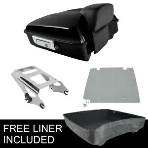 みじん切りパック トランク バックレスト ラック プレート ハーレー ツアーパック ツーリング 09-13 10用 Chopped Pack Trunk Backrest Rack Plate Fit For Harley Tour Pak Touring 09-13 10 【並行輸入品】