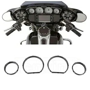 インストルメントボードゲージベゼルキット ハーレーツーリングストリートグライド 2014-2023 に適合 Instrument Board Gauge Bezel Kit Fit For Harley Touring Street Glide 2014-2023 【並行輸入品】