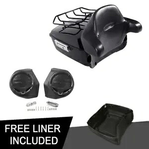 ブラック キング パック トランク キット スピーカー付き ハーレー ツーリング ロード グライド 14-24 18 に適合 Black King Pack Trunk Kit W/ Speakers Fit For Harley Touring Road Glide 14-24 18 【並行輸入品】