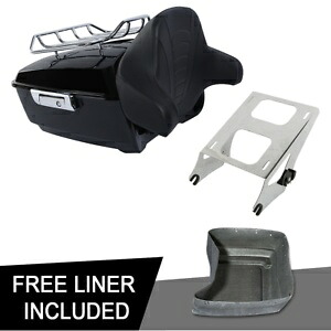 キングパック トランク バックレスト ラック付き ハーレー ツアー パック エレクトラ グライド 14-24 17 に適合 King Pack Trunk Backrest W/ Rack Fit For Harley Tour Pak Electra Glide 14-24 17 【並行輸入品】