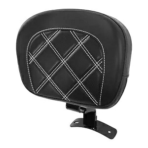 ブラック & ホワイト フロント ドライバー ライダー バックレスト パッド ハーレー ロード グライド 09-23 に適合 Black & White Front Driver Rider Backrest Pad Fit For Harley Road Glide 09-23 【並行輸入品】