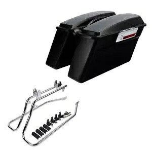 マットサドルバッグクローム変換ブラケットハーレーソフテイルモデル 84-17 に適合 Matte Saddlebags Chrome Conversion Bracket Fit For Harley Softail Models 84-17 【並行輸入品】