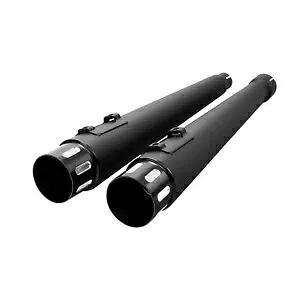 ブラックデュアルスリップオンマフラー排気管ハーレーストリートグライド 17-24 19 に適合 Black Dual Slip-On Mufflers Exhaust Pipes Fit For Harley Street Glide 17-24 19 【並行輸入品】