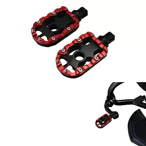 ブラック + レッド後部乗客フットペグフットレストハーレーソフテイルツーリングに適合 Black + Red Rear Passenger Foot Pegs Footrests Fit For Harley Softail Touring 【並行輸入品】
