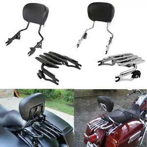取り外し可能なバックレスト SissyBar 荷物ラックハーレーロードキンググライド 14-24 に適合 Detachable Backrest SissyBar Luggage Rack Fit For Harley Road King Glide 14-24 【並行輸入品】