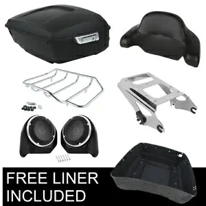 マットキングパック トランクパッドラックスピーカー ハーレーツアーパックツーリング 09-13 11に適合 Matte King Pack Trunk Pad Rack Speakers Fit For Harley Tour Pak Touring 09-13 11 【並行輸入品】
