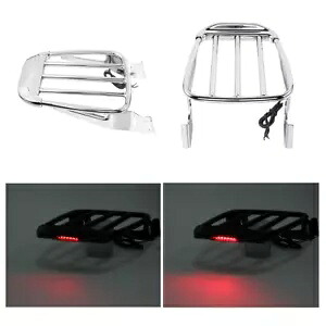 2-アップ 荷物ラック LED テールライト ハーレースポーツスター 04-22 18 ソフテイル 84-05 に適合 2-Up Luggage Rack LED Tail Light Fit For Harley Sportster 04-22 18 Softail 84-05 【並行輸入品】