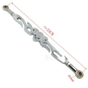 スカルシフトリンケージ クロームメッキ ハーレー 1985+ ソフテイル FXDWG FLHR FLHT FLT用 Skull Shift Linkage Chromed For Harley 1985+ Softail FXDWG FLHR FLHT FLT 【並行輸入品】