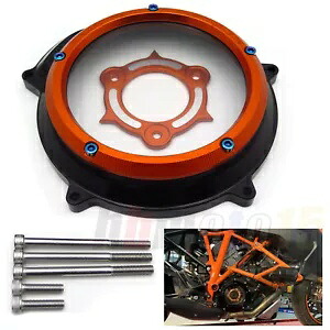 透明クラッチカバー 1290 1090 アドベンチャー 1190 1050 LC8 14-19 BK-ORG-ORG Transparent Clutch Cover For 1290 1090 Adventure 1190 1050 LC8 14- 19 BK-ORG-ORG 【並行輸入品】