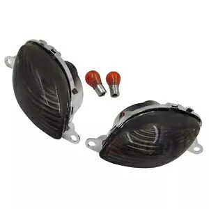 スモークレンズウインカーオレンジ電球スズキハヤブサ 1999-2007 Gsxr1300 Smoke Lens Turn Signals Orange Bulbs For Suzuki Hayabusa 1999-2007 Gsxr1300 【並行輸入品】