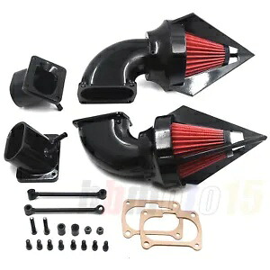 エアクリーナーキットインテークフィルターブラックデュアルトライアングルスズキブルバード M109 すべて Air Cleaner Kit Intake Filter black Dual Triangle For Suzuki Boulevard M109 All 【並行輸入品】