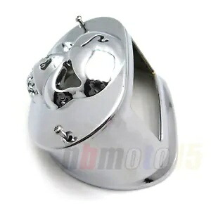 テールランプカラー スカルカバー クローム ツーリングモデル XL ダイナ FLSTF FLHRC BS5用 Tail Lamp Collar Skull Cover Chrome For Touring Models XL Dyna FLSTF FLHRC BS5 【並行輸入品】
