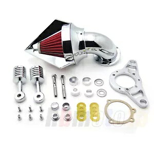 クローム ダイヤモンド エア クリーナー インテーク ハーレー 01-07 ソフテイル 04-07 ダイナ ツーリング用 Chrome Diamond Air Cleaner Intake For Harley 01-07 Softail 04-07 Dyna Touring 【並行輸入品】