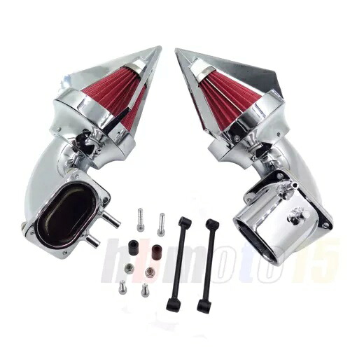 エアクリーナーキットインテークフィルタークロームデュアルトライアングルスズキブルバード M109 すべて Air Cleaner Kit Intake Filter Chrome Dual Triangle For Suzuki Boulevard M109 All 【並行輸入品】