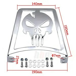 クロム シーシーバー ラゲッジラック (スカル) ハーレー スポーツスター Xl883C R Xl1200R C S用 Chrom Sissy Bar Luggage Rack （Skull ） For Harley Sportster Xl883C R Xl1200R C S 【並行輸入品】