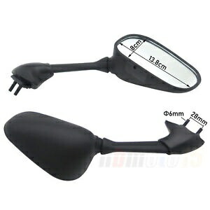 ブラックリアビューミラーレーシング交換用ヤマハ 2001 2002 Yzfr6 Yzf-R6 Black Rear View Mirrors Racing Replacement For Yamaha 2001 2002 Yzfr6 Yzf-R6 【並行輸入品】
