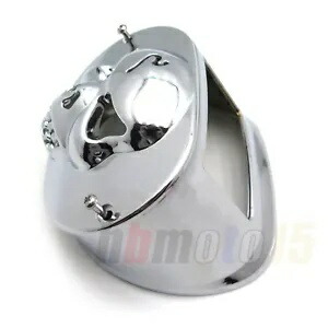 テールランプカラー スカルカバー クローム ツーリングモデル XL ダイナ FLSTF FLHRC BS5用 Tail Lamp Collar Skull Cover Chrome For Touring Models XL Dyna FLSTF FLHRC BS5 【並行輸入品】
