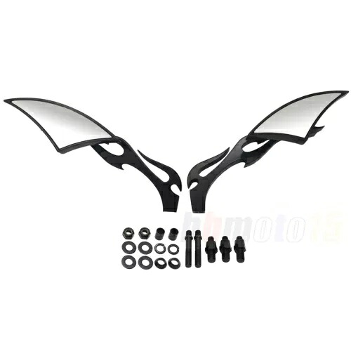 小さなサイドミラーバットウィング形状黒オートバイバイク使用 8 ミリメートル 10 ミリメートルボルト Small Side Mirrors Batwing Shape Black For Motorcycle Bike use 8mm 10mm bolts 【並行輸入品】 36,465円