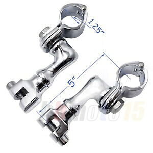 1.25インチフロントエンジンガードフレームチューブ用ショートハイウェイペグ取付キットクランプ Short Highway Peg Mounting Kit Clamp For 1.25 inch Front Engine Guard Frame Tube 【並行輸入品】