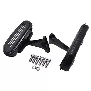 乗客フロアボード 取り付けブラケット付き ブラック ハーレー 1993+ ツーリング & トライク用 Passenger FloorBoard w/ Mounting bracket Black For Harley 1993+ Touring & Trike 【並行輸入品】