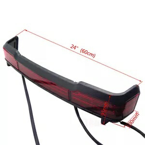 LED テールブレーキターンライト ブラック&レッド 1997-2008 ハーレーツーリングキングツアーパック用 LED Tail Brake Turn Light Black&RED For 1997-2008 Harley Touring King Tour Pack 【並行輸入品】