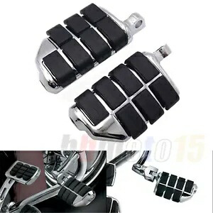 デュアルフットレストペグクロームハーレーツーリングエレクトラグライドソフテイル&ダイナ用 Dually Foot Rest pegs Chrome For Harley Touring Electra Glide Softail & Dyna 【並行輸入品】