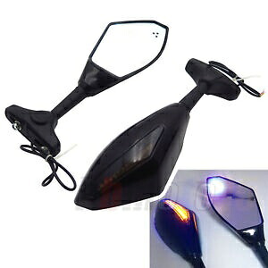 ブルー Led ターンシグナルミラー SK ホンダ Cbr 125R 150R スズキ Sv650S カタナ Blue Led Turn Signal Mirrors SK For Honda Cbr 125R 150R Suzuki Sv650S Katana 【並行輸入品】