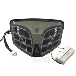Led テールブレーキライトスモーク ウインカー付き スズキ 08-13 GSXR 600 750 / 1000用 Led Tail Brake Light Smoke w/ Turn Signals For Suzuki 08-13 GSXR 600 750 / 1000 【並行輸入品】