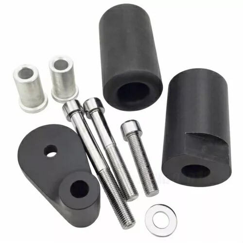 ブラック ノーカット フレーム スライダー クラッシュ プロテクター 2001 2002 スズキ GSXR 1000 GSX-R用 Black No Cut Frame Slider Crash Protector For 2001 2002 Suzuki Gsxr 1000 Gsx-R 【並行輸入品】
