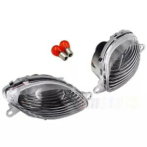 クリアレンズウインカーオレンジ電球スズキハヤブサ 1999-2007 Gsxr1300 Clear Lens Turn Signals Orange Bulbs For Suzuki Hayabusa 1999-2007 Gsxr1300 【並行輸入品】