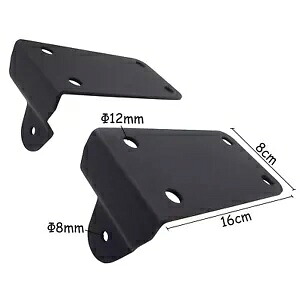 ヘッドライト ストリップ ブラケット ブラック 2010 - 2019 ダッジ ラム 2500 3500用 Headlight Strip Bracket Black For 2010 - 2019 Dodge Ram 2500 3500 【並行輸入品】