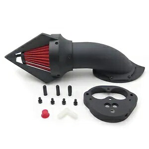 マットブラックエアクリーナーインテークキットトライアングルバルカン 1500 1600 クラシック 00-2012 Matte Black Air Cleaner Intake Kit Triangle For Vulcan 1500 1600 Classic 00-2012 【並行輸入品】