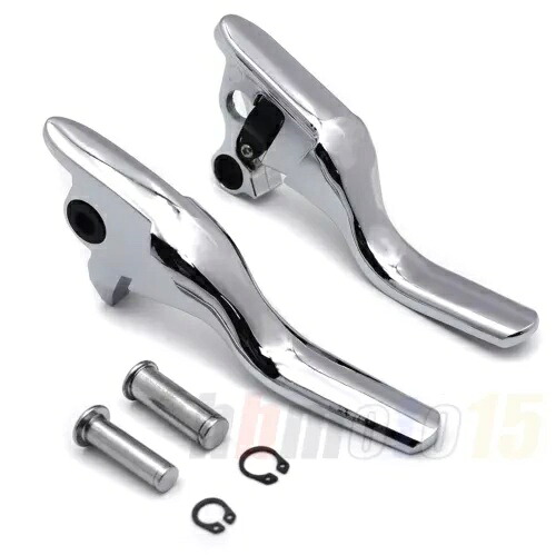 クロームショーティーブレーキクラッチレバースムーズハーレー 2008-2013 ツーリングトライク用 Chrome Shorty Brake Clutch Levers Smooth For Harley 2008-2013 Touring Trike 【並行輸入品】