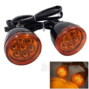 アンバー フロント ターン シグナル インジケーター ライト ブラック ハーレー 1992-2017 XL 883 1200用 Amber Front Turn Signals Indicator Lights Black For Harley 1992-2017 XL 883 1200 【並行輸入品】