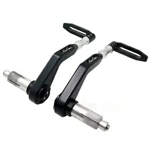 ブレーキ クラッチ レバー プロテクター ほとんどのオートバイ 22mm ハンドルバー用 (BK+SR ロッド) Brake Clutch Lever Protector For Most Motorcycle 22mm Handlebar (BK+SR Rod ) 【並行輸入品】