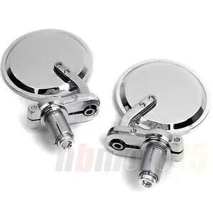 1 ''バーエンドミラーラウンドクロムアプリリアベスパ Kymco ピアジオアグスタ Ktm Bmw 1'' Bar End Mirrors Round Chrom For Aprilia Vespa Kymco Piaagio Agusta Ktm Bmw 【並行輸入品】